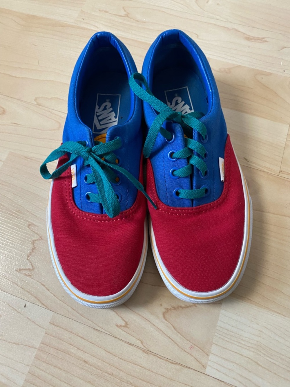 VANS Off The Wall Era Primary Color Block Lace Up Sneakers Women's Size 6.5